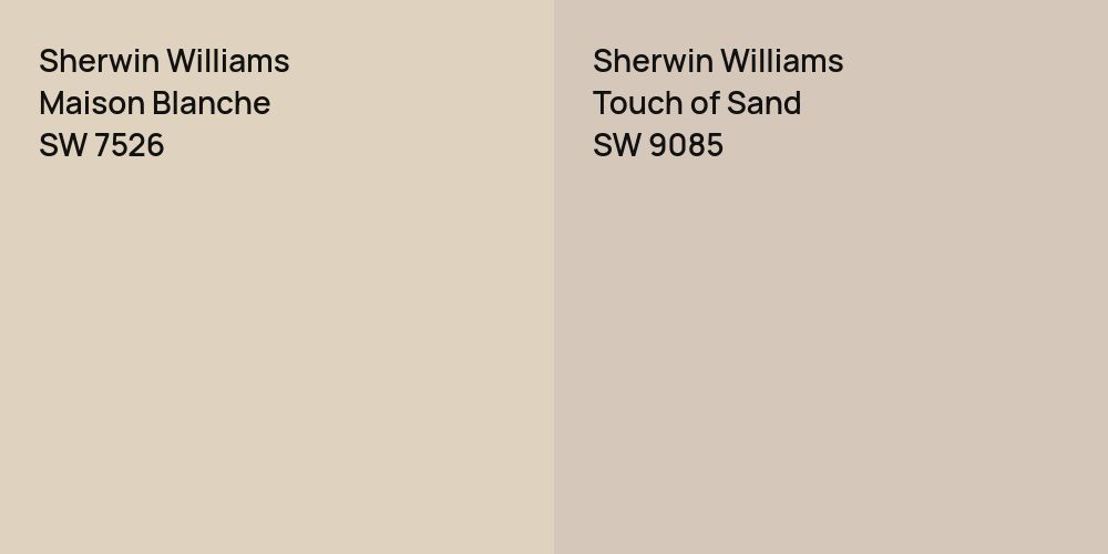 Sherwin Williams Maison Blanche vs. Sherwin Williams Touch of Sand