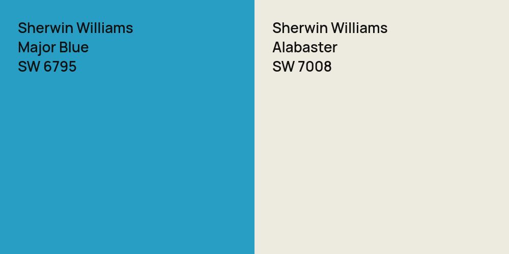 Sherwin Williams Major Blue vs. Sherwin Williams Alabaster