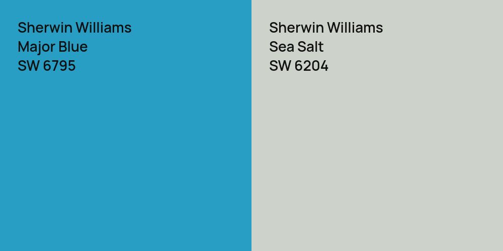 Sherwin Williams Major Blue vs. Sherwin Williams Sea Salt