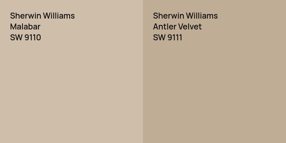 Sherwin Williams Malabar vs. Sherwin Williams Antler Velvet