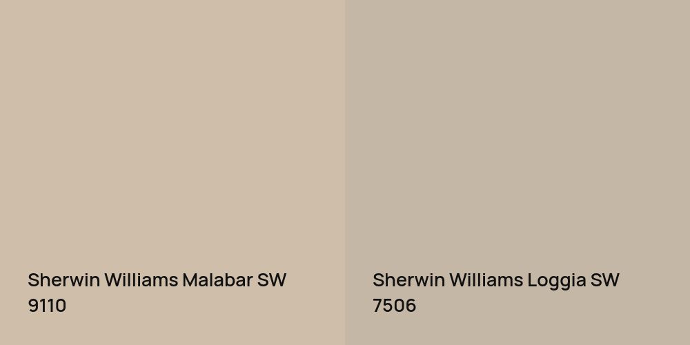 Sherwin Williams Malabar vs. Sherwin Williams Loggia