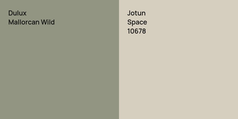 Dulux Mallorcan Wild vs. Jotun Space