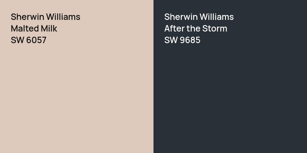 Sherwin Williams Malted Milk vs. Sherwin Williams After the Storm