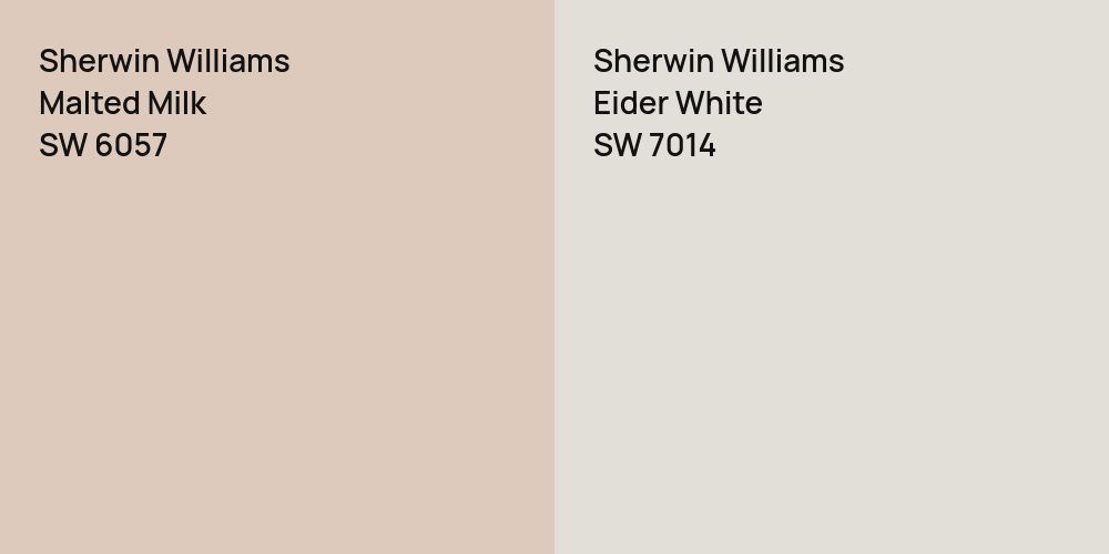 Sherwin Williams Malted Milk vs. Sherwin Williams Eider White