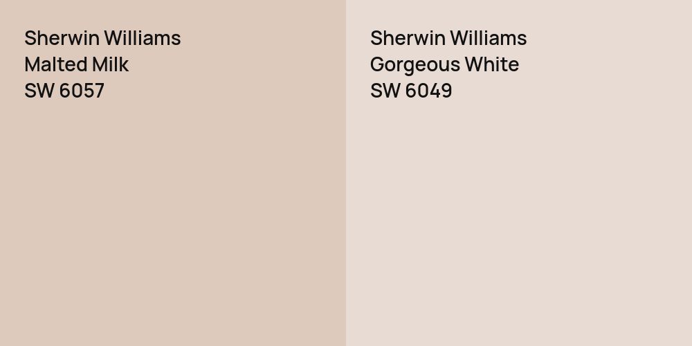 Sherwin Williams Malted Milk vs. Sherwin Williams Gorgeous White