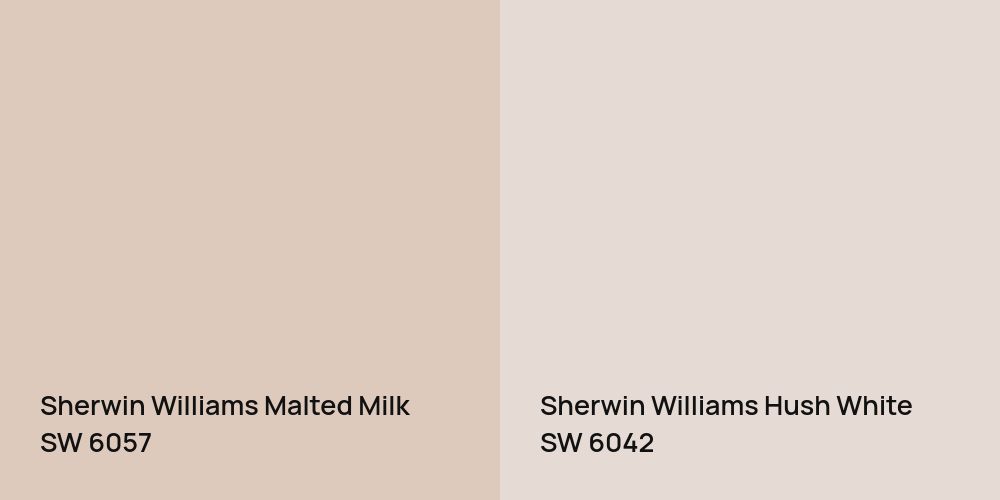 Sherwin Williams Malted Milk vs. Sherwin Williams Hush White