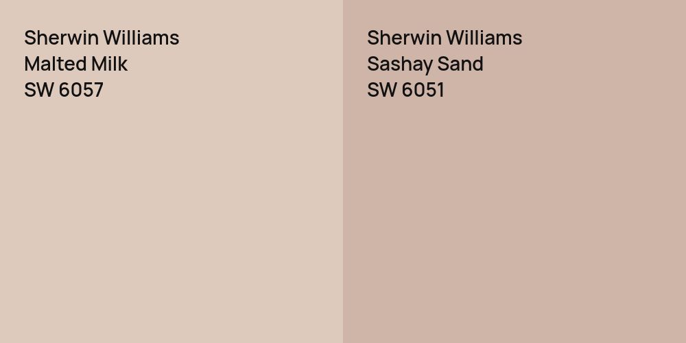 Sherwin Williams Malted Milk vs. Sherwin Williams Sashay Sand