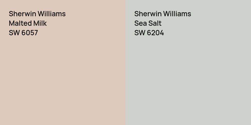 Sherwin Williams Malted Milk vs. Sherwin Williams Sea Salt