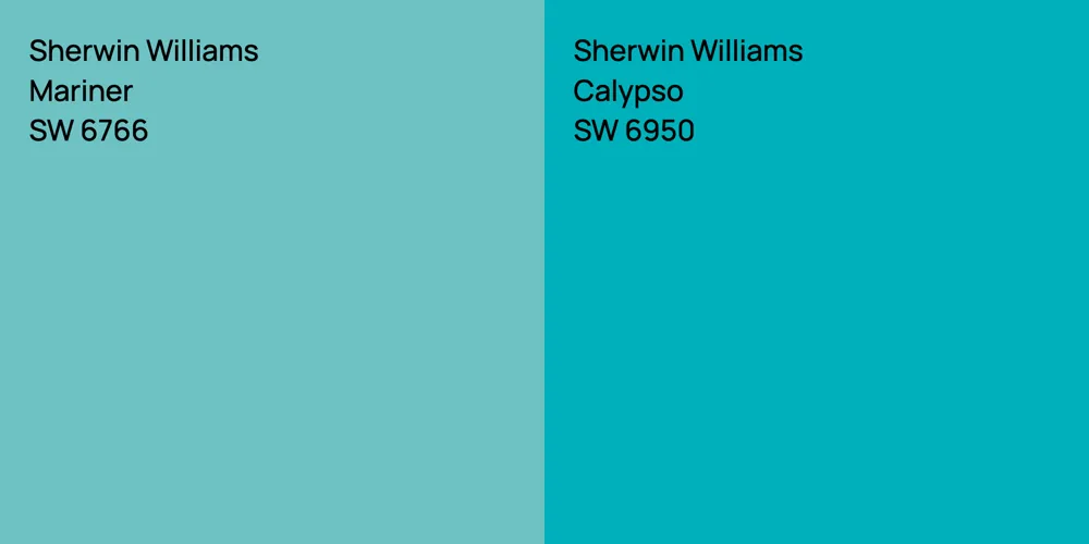 Sherwin Williams Mariner vs. Sherwin Williams Calypso