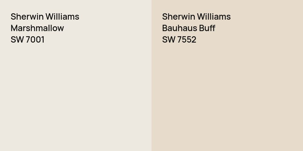 Sherwin Williams Marshmallow vs. Sherwin Williams Bauhaus Buff