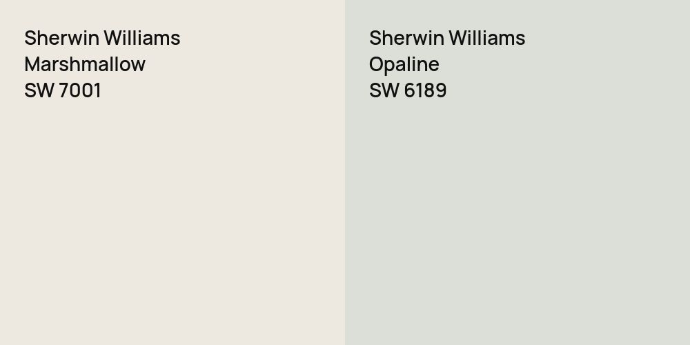 Sherwin Williams Marshmallow vs. Sherwin Williams Opaline