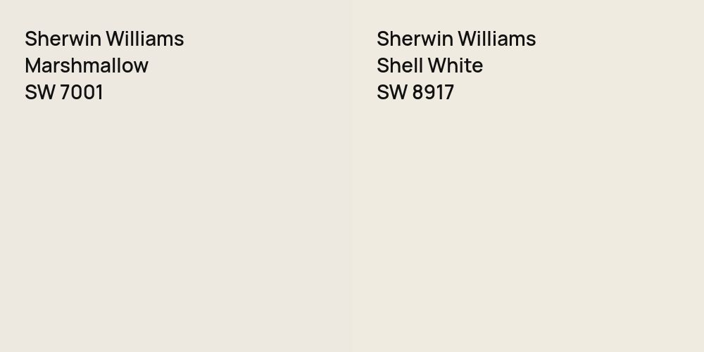 Sherwin Williams Marshmallow vs. Sherwin Williams Shell White