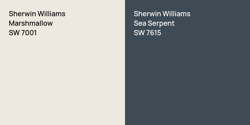 Sherwin Williams Marshmallow vs. Sherwin Williams Sea Serpent