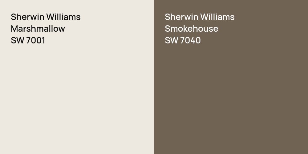 Sherwin Williams Marshmallow vs. Sherwin Williams Smokehouse