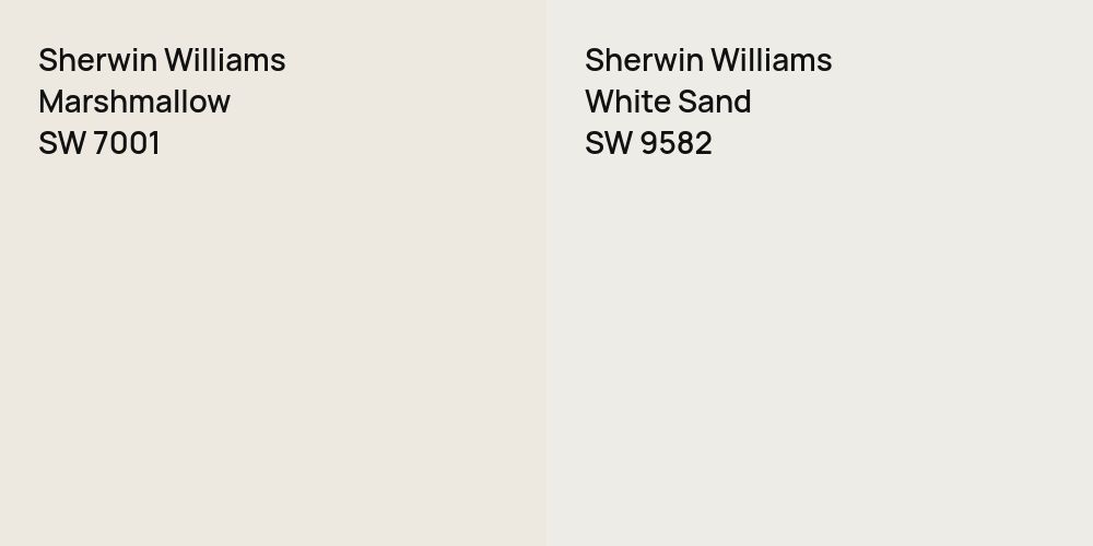 Sherwin Williams Marshmallow vs. Sherwin Williams White Sand