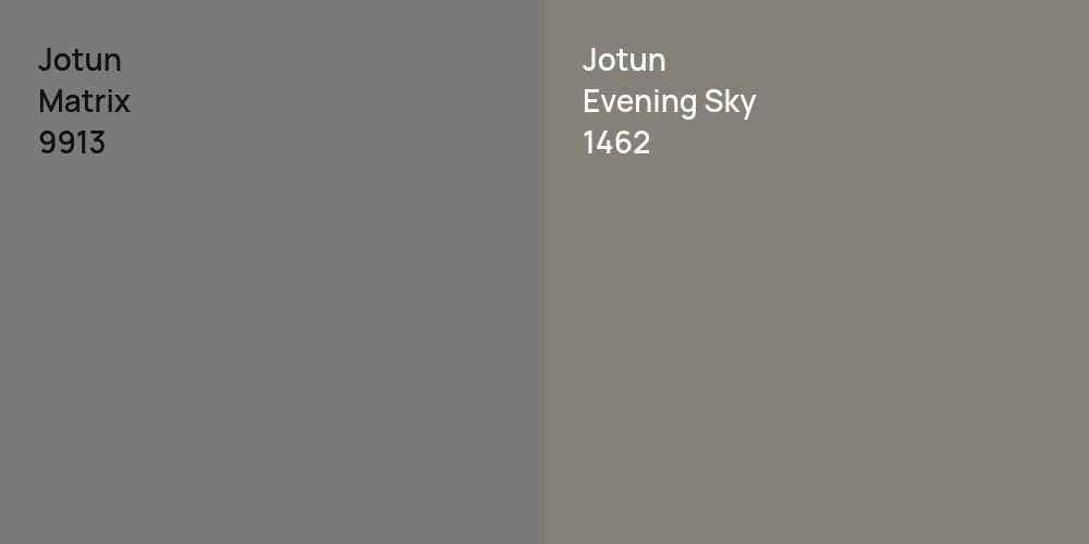 Jotun Matrix vs. Jotun Evening Sky