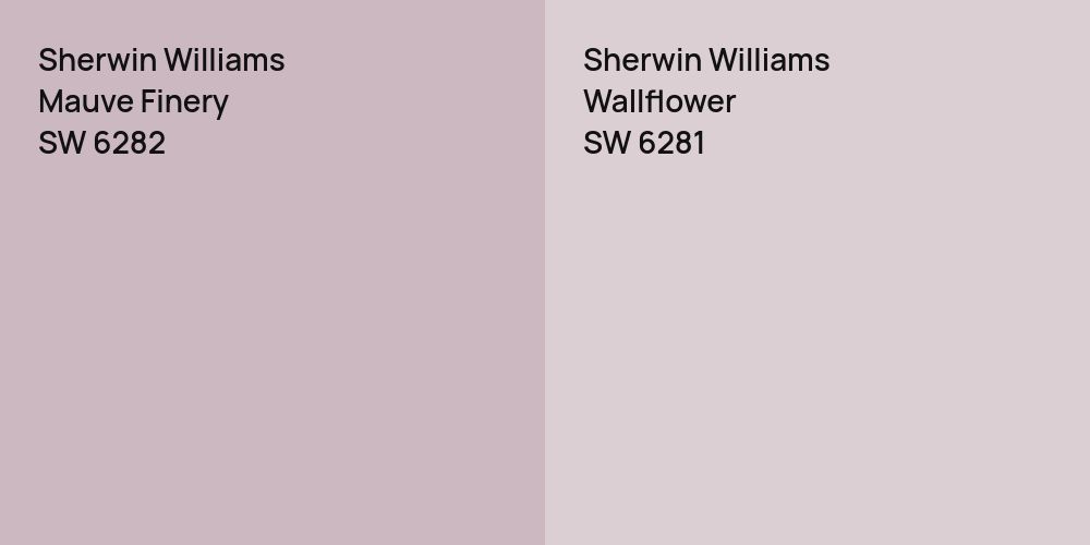 Sherwin Williams Mauve Finery vs. Sherwin Williams Wallflower