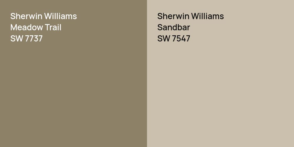 Sherwin Williams Meadow Trail vs. Sherwin Williams Sandbar