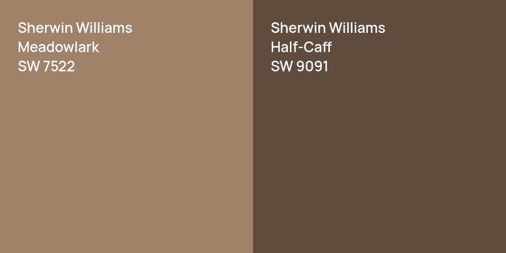 Sherwin Williams Meadowlark vs. Sherwin Williams Half-Caff