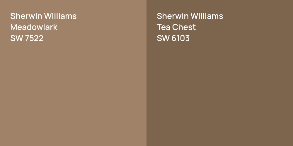 Sherwin Williams Meadowlark vs. Sherwin Williams Tea Chest