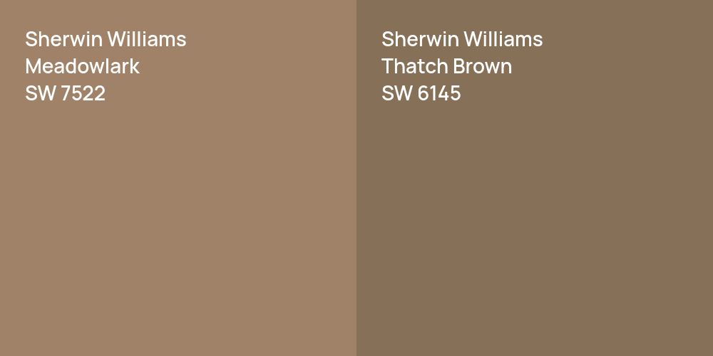 Sherwin Williams Meadowlark vs. Sherwin Williams Thatch Brown