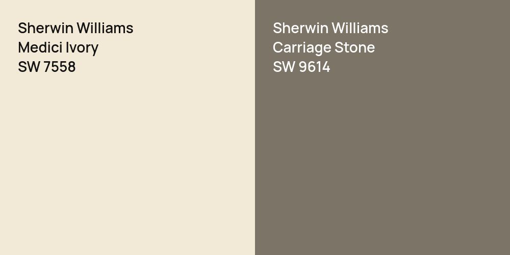 Sherwin Williams Medici Ivory vs. Sherwin Williams Carriage Stone