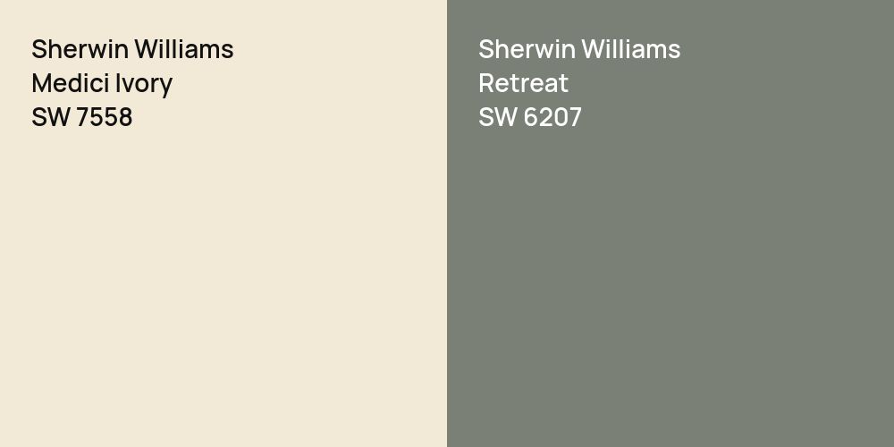 Sherwin Williams Medici Ivory vs. Sherwin Williams Retreat