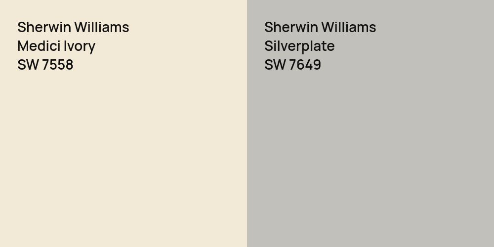 Sherwin Williams Medici Ivory vs. Sherwin Williams Silverplate