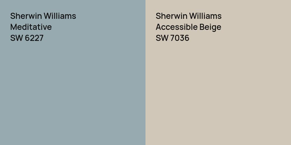 Sherwin Williams Meditative vs. Sherwin Williams Accessible Beige