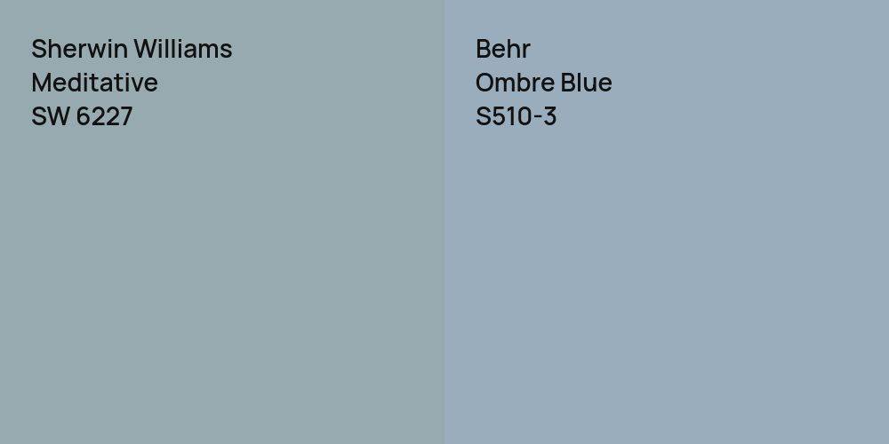 Sherwin Williams Meditative vs. Behr Ombre Blue