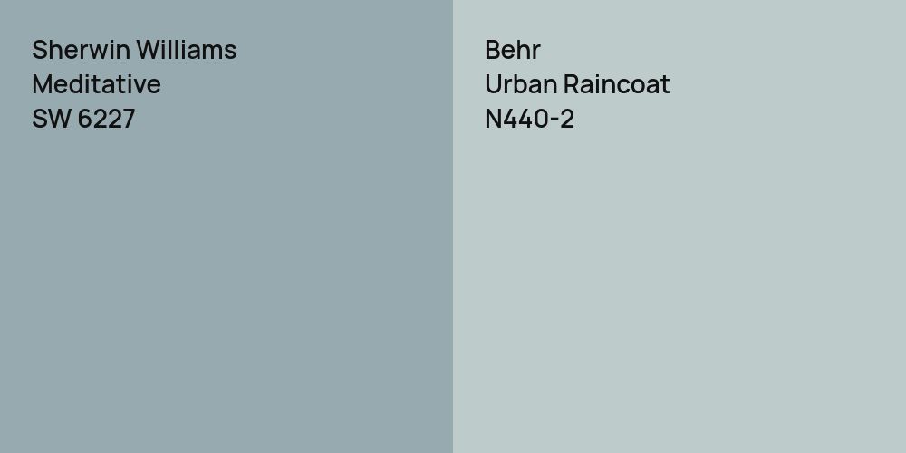 Sherwin Williams Meditative vs. Behr Urban Raincoat