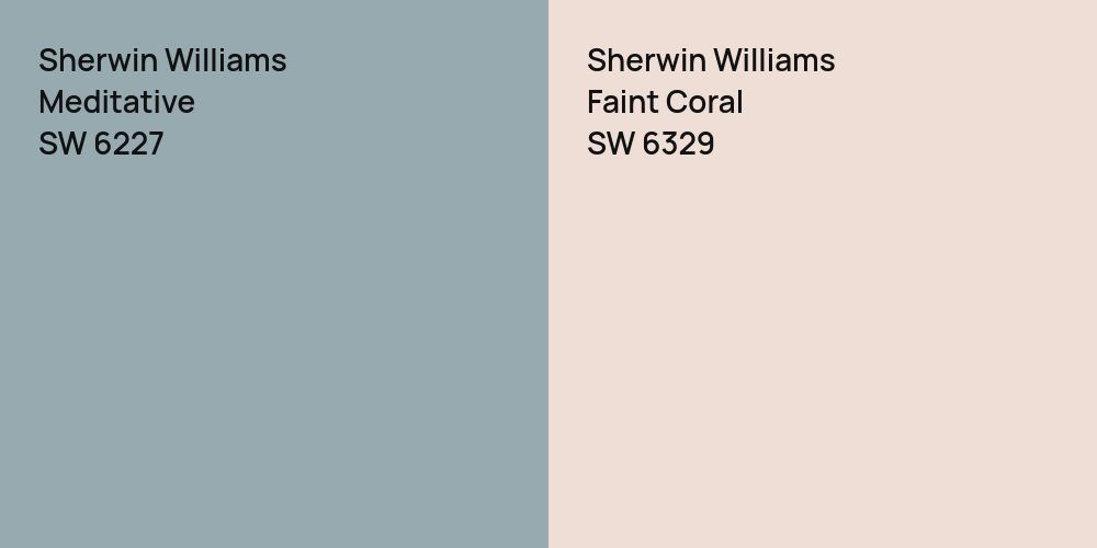 Sherwin Williams Meditative vs. Sherwin Williams Faint Coral