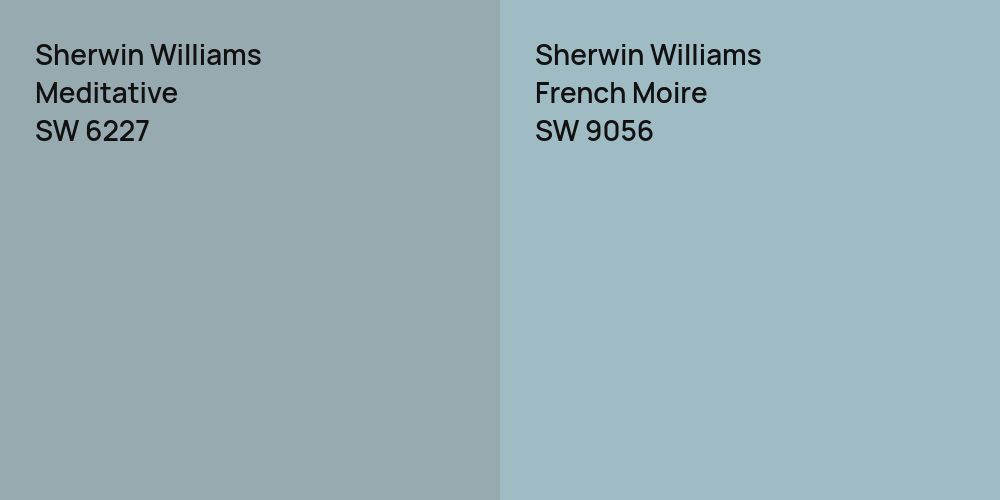 Sherwin Williams Meditative vs. Sherwin Williams French Moire