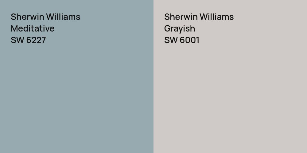 Sherwin Williams Meditative vs. Sherwin Williams Grayish