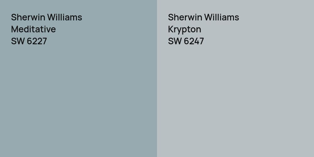 Sherwin Williams Meditative vs. Sherwin Williams Krypton