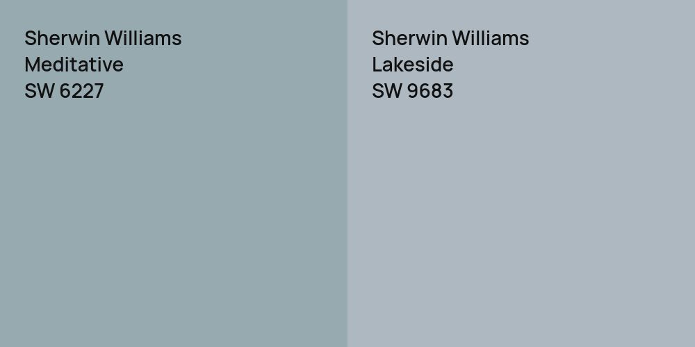 Sherwin Williams Meditative vs. Sherwin Williams Lakeside