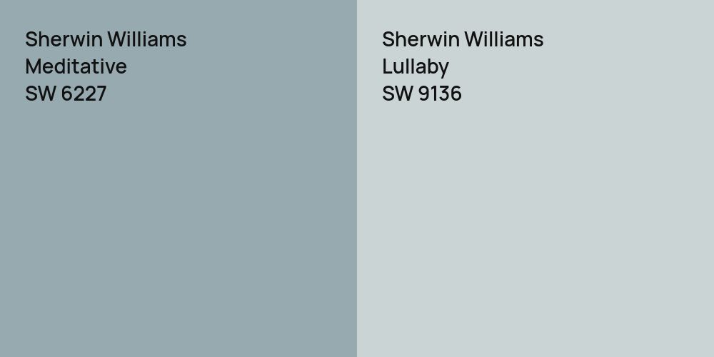 Sherwin Williams Meditative vs. Sherwin Williams Lullaby