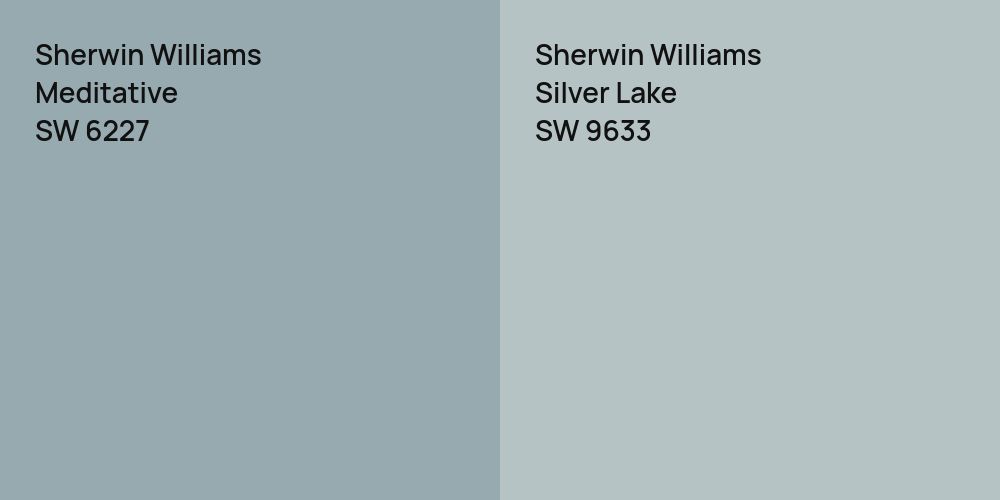 Sherwin Williams Meditative vs. Sherwin Williams Silver Lake