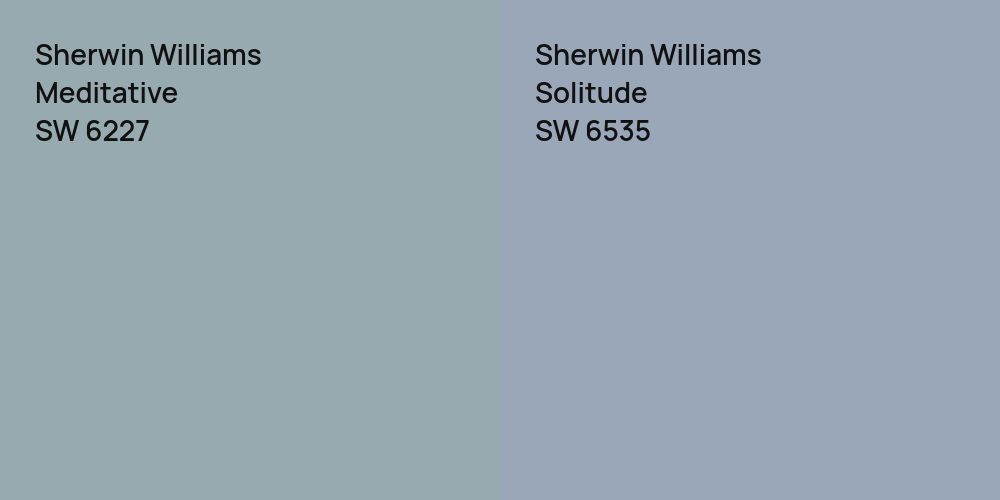 Sherwin Williams Meditative vs. Sherwin Williams Solitude