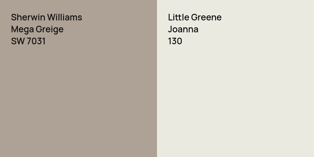 Sherwin Williams Mega Greige vs. Little Greene Joanna