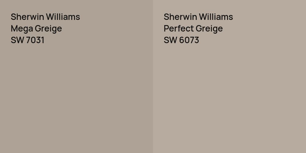 Sherwin Williams Mega Greige vs. Sherwin Williams Perfect Greige