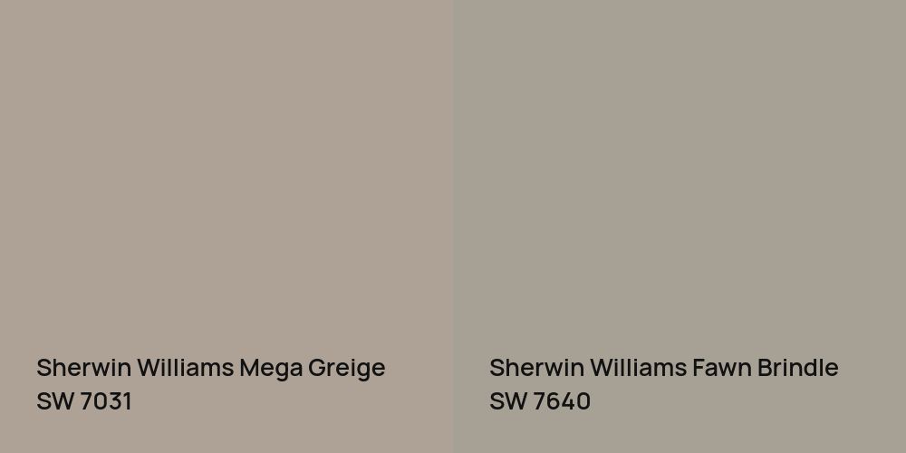 Sherwin Williams Mega Greige vs. Sherwin Williams Fawn Brindle