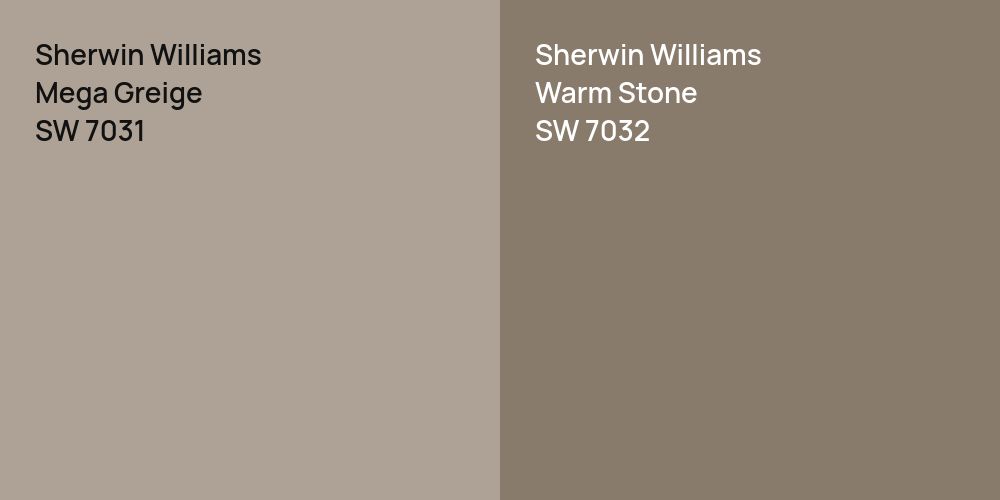 Sherwin Williams Mega Greige vs. Sherwin Williams Warm Stone