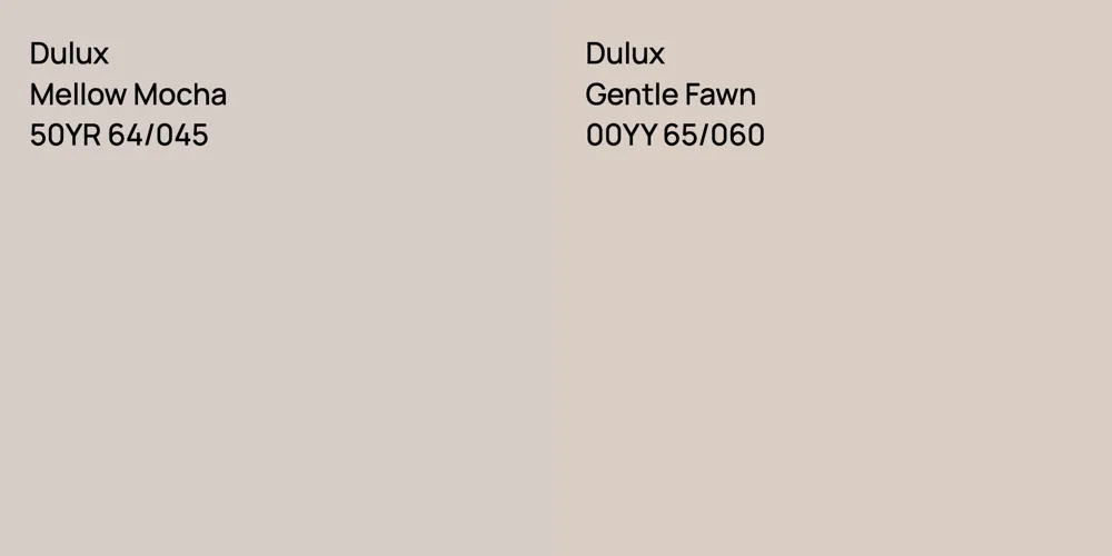 Dulux Mellow Mocha vs. Dulux Gentle Fawn