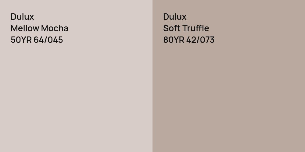 Dulux Mellow Mocha vs. Dulux Soft Truffle