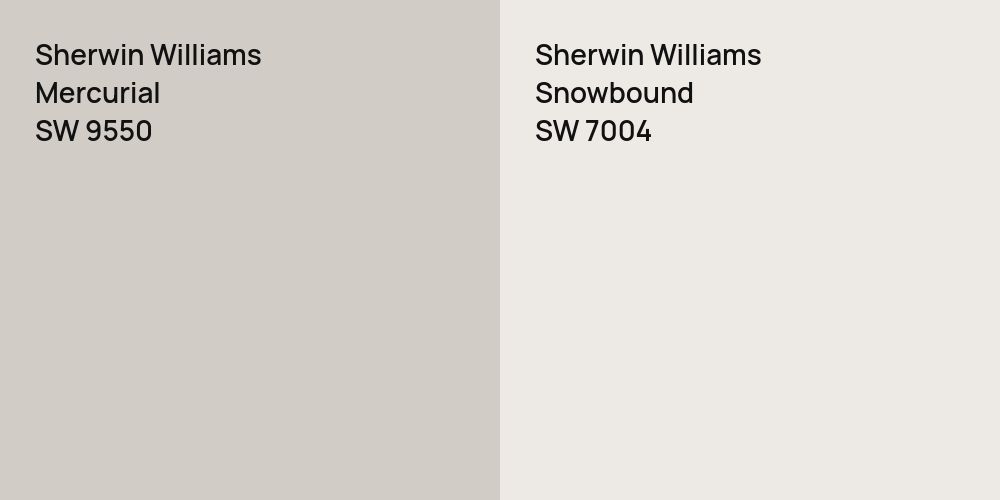 Sherwin Williams Mercurial vs. Sherwin Williams Snowbound