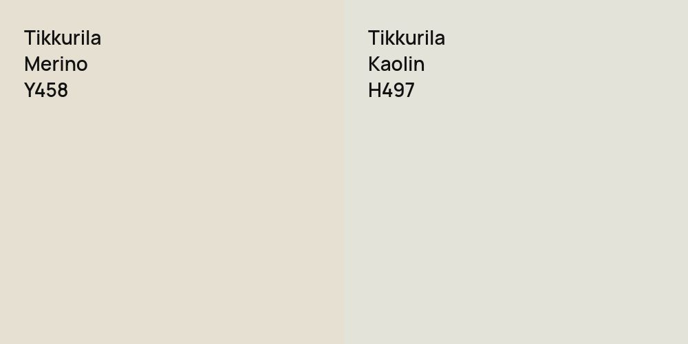 Tikkurila Merino vs. Tikkurila Kaolin