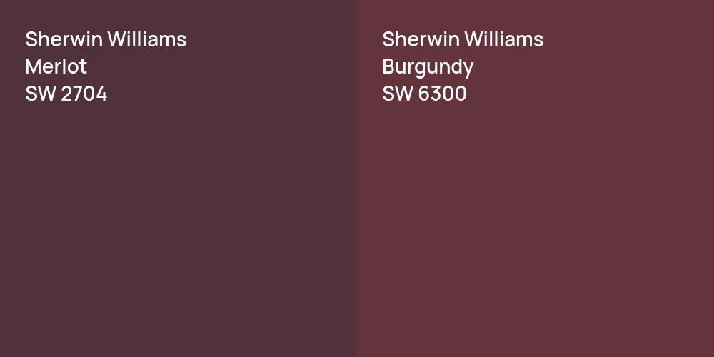 Sherwin Williams Merlot vs. Sherwin Williams Burgundy