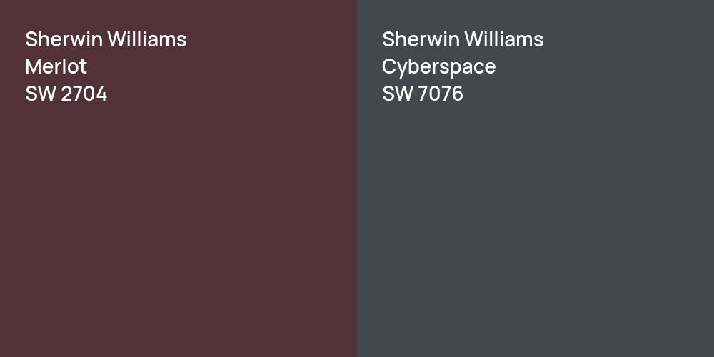 Sherwin Williams Merlot vs. Sherwin Williams Cyberspace