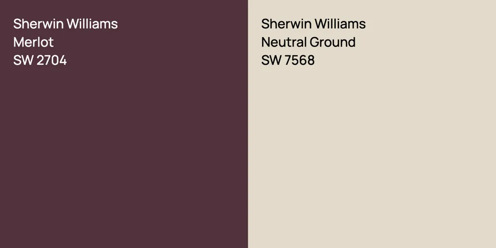 Sherwin Williams Merlot vs. Sherwin Williams Neutral Ground